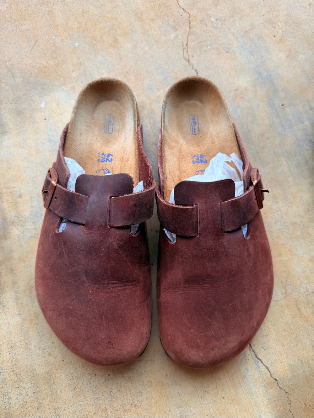 Birkenstock 42 100% Leather Boston Clogs